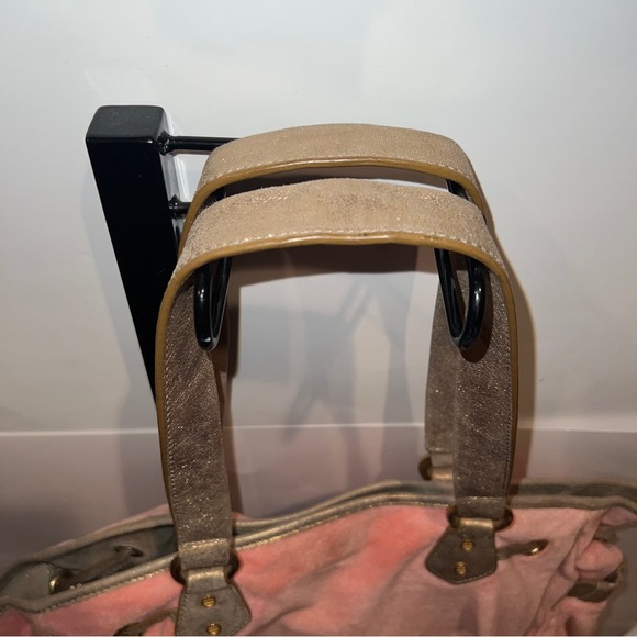 SOLD Vintage Pink Juicy Couture Tote Bag Purse Terry Cloth Preloved Palm Tree - Picture 9 of 14